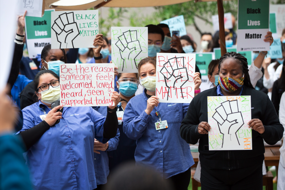 UCLA Health protest in support of the Black Lives Matter movement