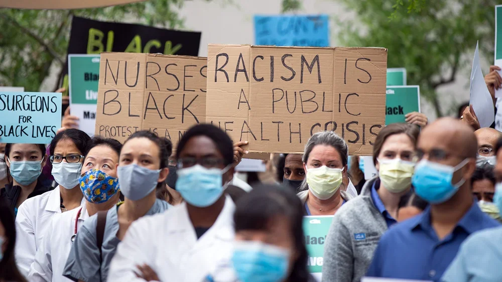 DGSOM community during a Black Lives Matter protest 