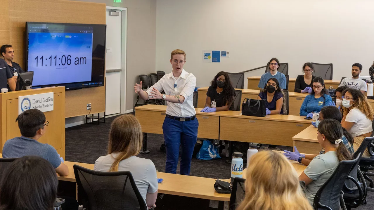 Students complete a training exercise