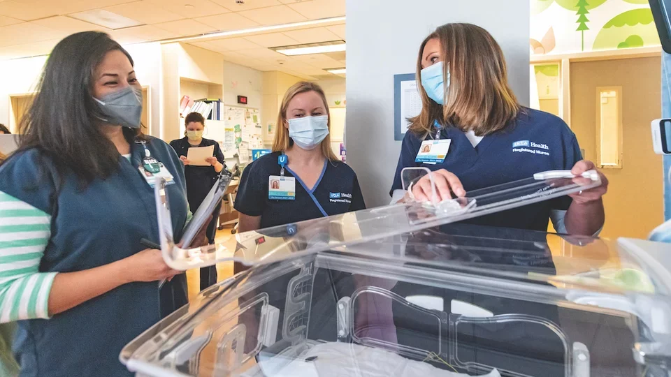 UCLA Health nurses in the NICU