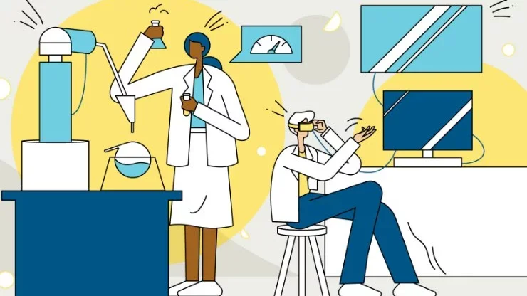 Scientific experiment graphic