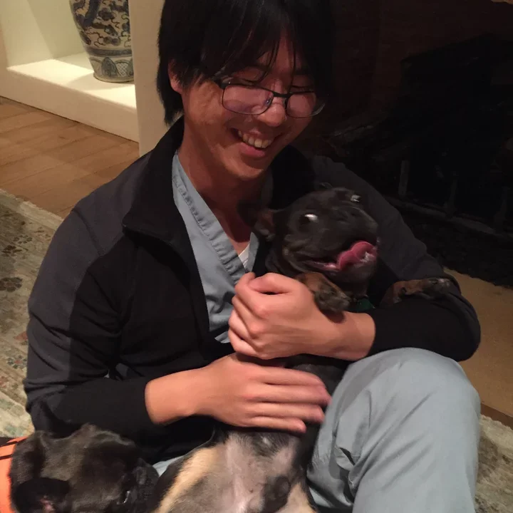 DGSOM resident with a puppy