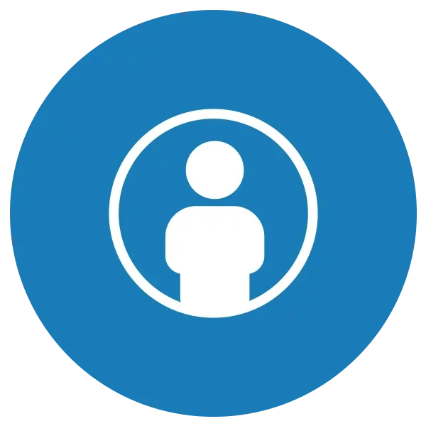 Blue and white icon representing bubble baby syndrome