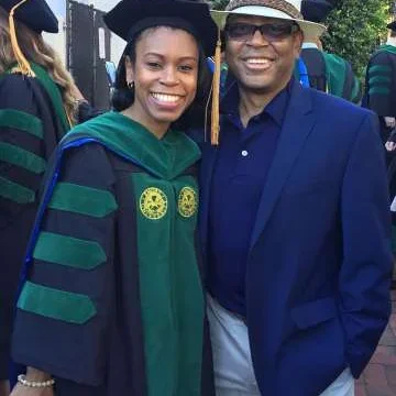 Army Major Melvin Mann, pictured with his daughter, Patrice, on the day she graduated from medical school