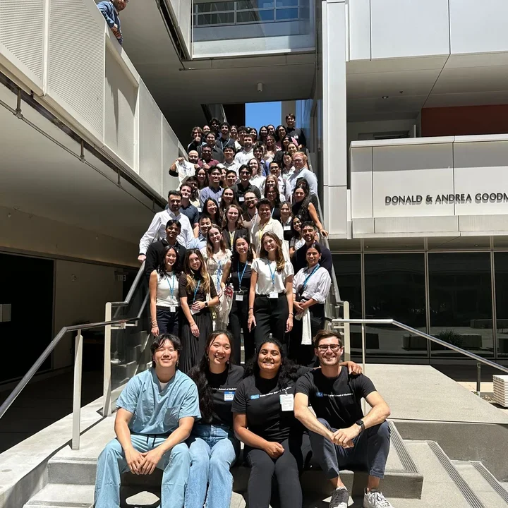 Visit Day group picture stairs
