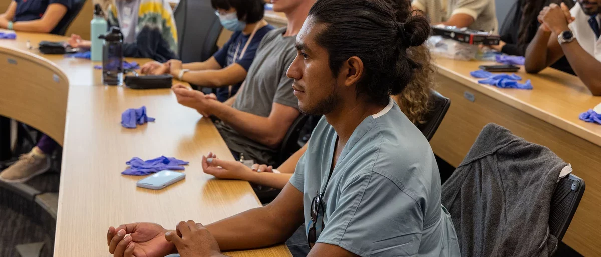 Medical students at pre-hospital day