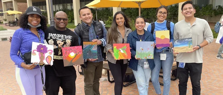 A medical school Paint and Sip event group photo
