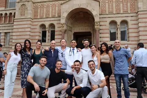 Becoming a Doctor: Addee Lerner and family at white coat