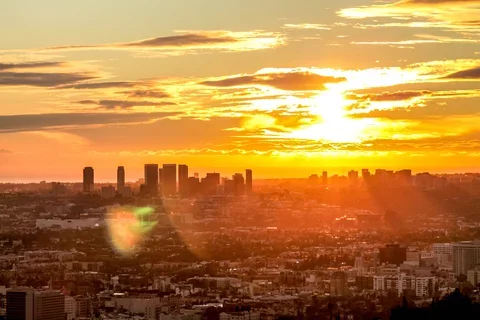 Sunrise over Los Angeles