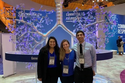 A UCLA Medical School Pulmonology Conference attendees posing for the camera