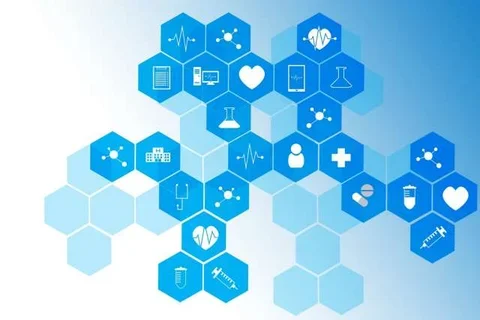 Graphical representation of an  AI-powered algorithm that combs through electronic health records for faster diagnoses.
