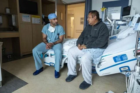 Dr. Nima Nassiri with patient Oscar Larrainzar