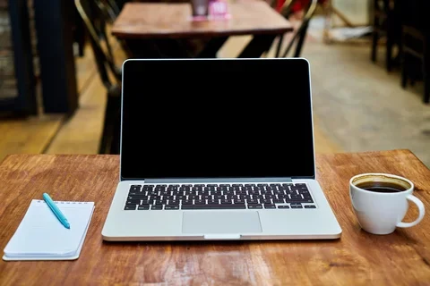 laptop and coffee