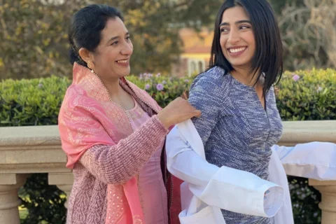 UCLA medical student Kirandeep Kaur, pictured with her mother, talks about matching into residency. 