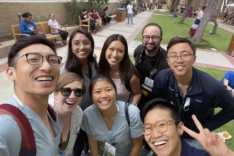 UCLA Health residents outside of Ronal Reagan Medical Center