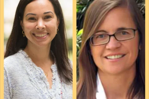 two women in professional attire