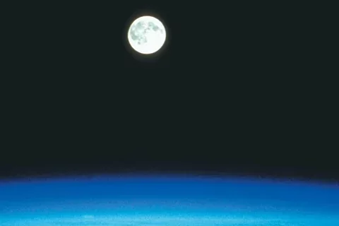 moon in space