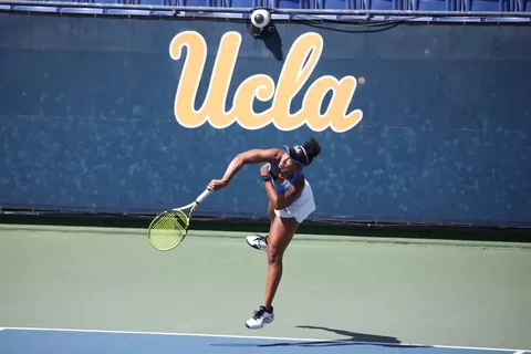 UCLA women’s tennis player Jada Hart during a match 