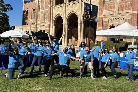 UCLA Staff Assembly group smiling and celebrating