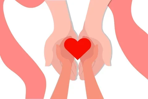 womens hands held together
