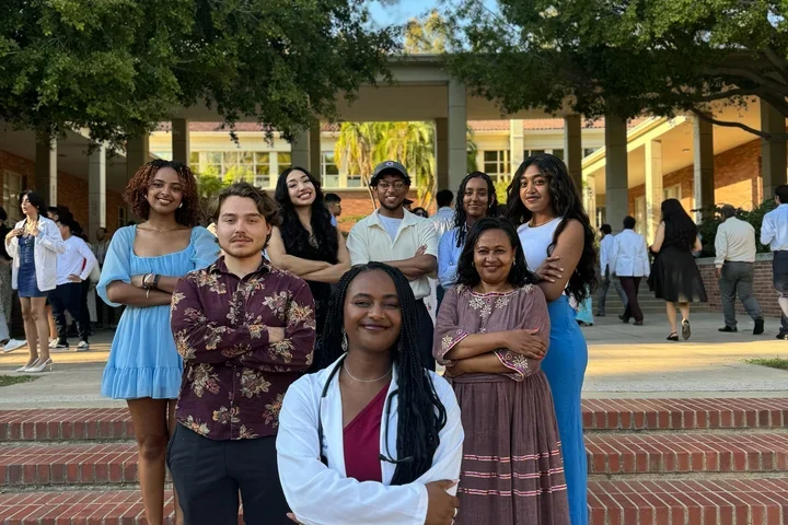 DGSOM medical student Bethel Bayrau at her White Coat Ceremony