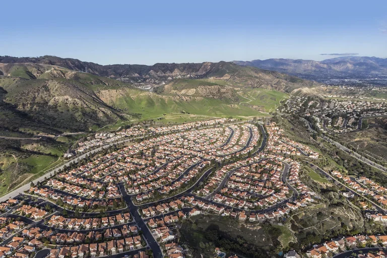 An aerial view of Aliso Canyon