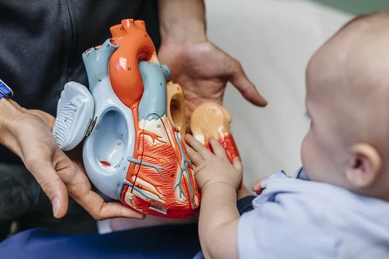 A pediatric patient in a doctor's office