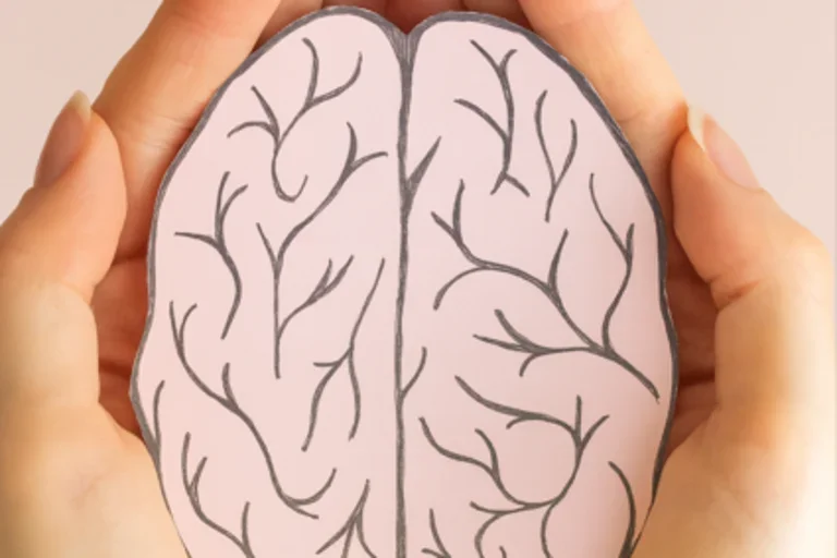 brain cuttout on hands