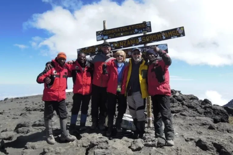 Art Ulene atop Mt. Kilimanjaro in 2011