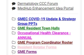 GME Breakfast/Lunch & Learn Link in MedHub