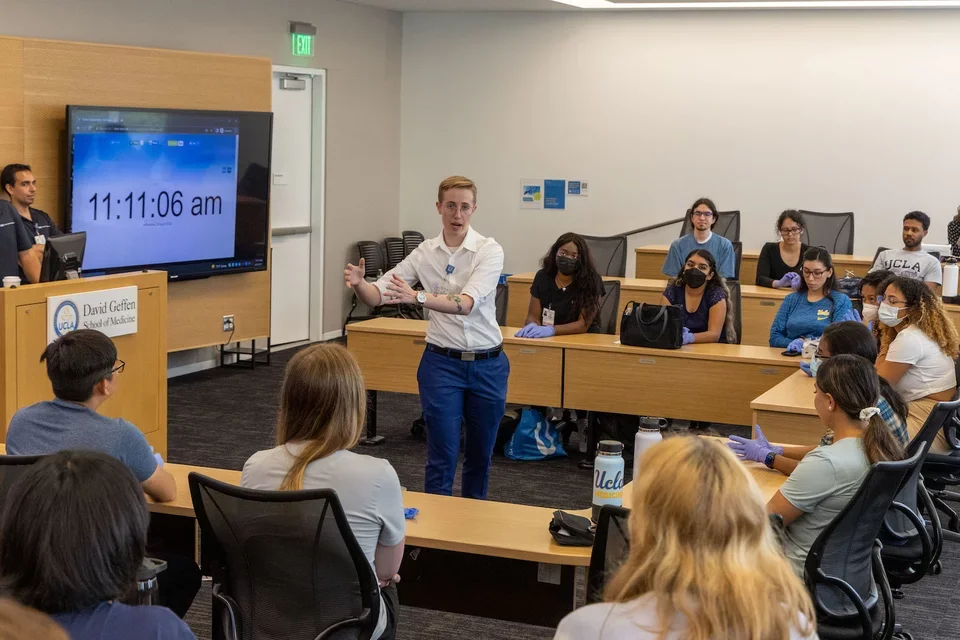 Students complete a training exercise