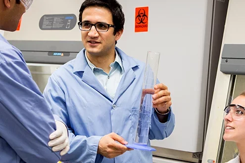 Students in a Bioengineering Lab Class