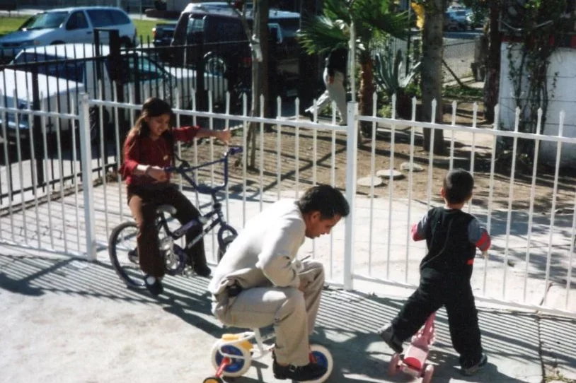 Medical student Kendra Arriaga-Castellanos, pictured with her father and her brother, shares her story of becoming a doctor 