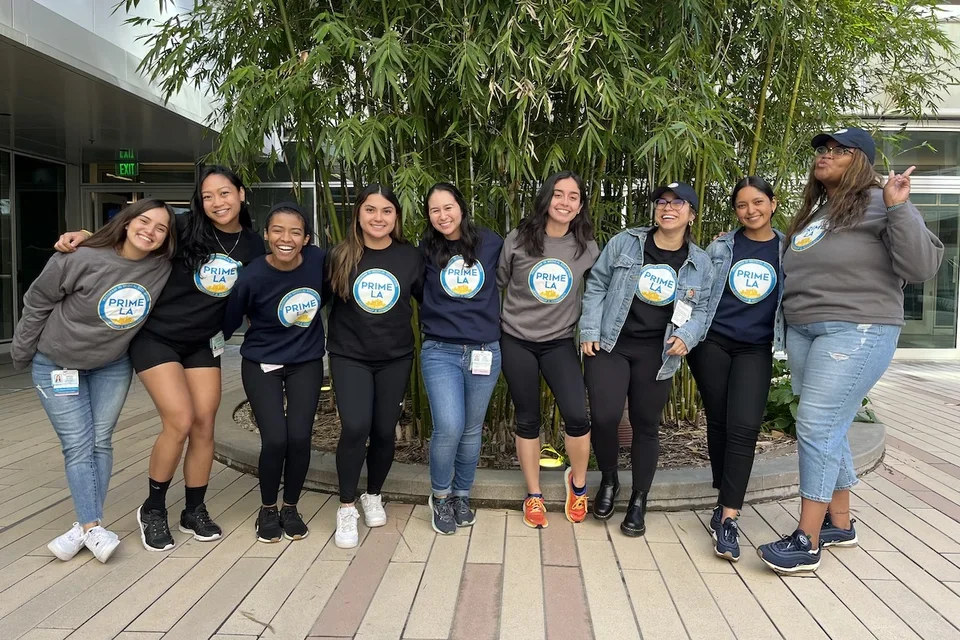 Medical student Melanie Ramirez poses with her PRIME-LA cohort