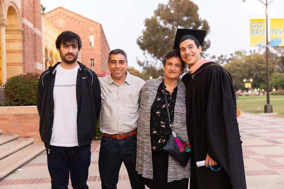 Rigoberto Perez Hernandez, pictured here with his family, shares his story of becoming a doctor 