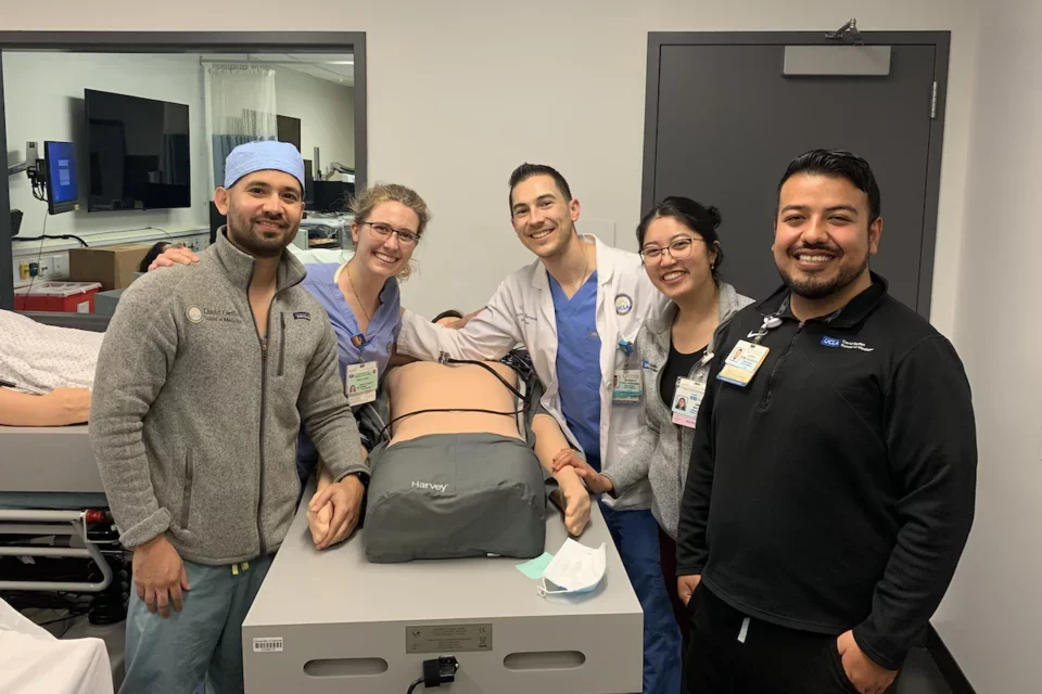 Rigoberto Perez Hernandez, pictured here with medical school classmates, shares his story of becoming a doctor 