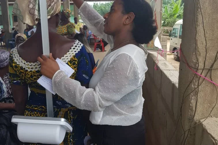 DGSOM medical student Bethel Bayrau during a service trip to Ghana