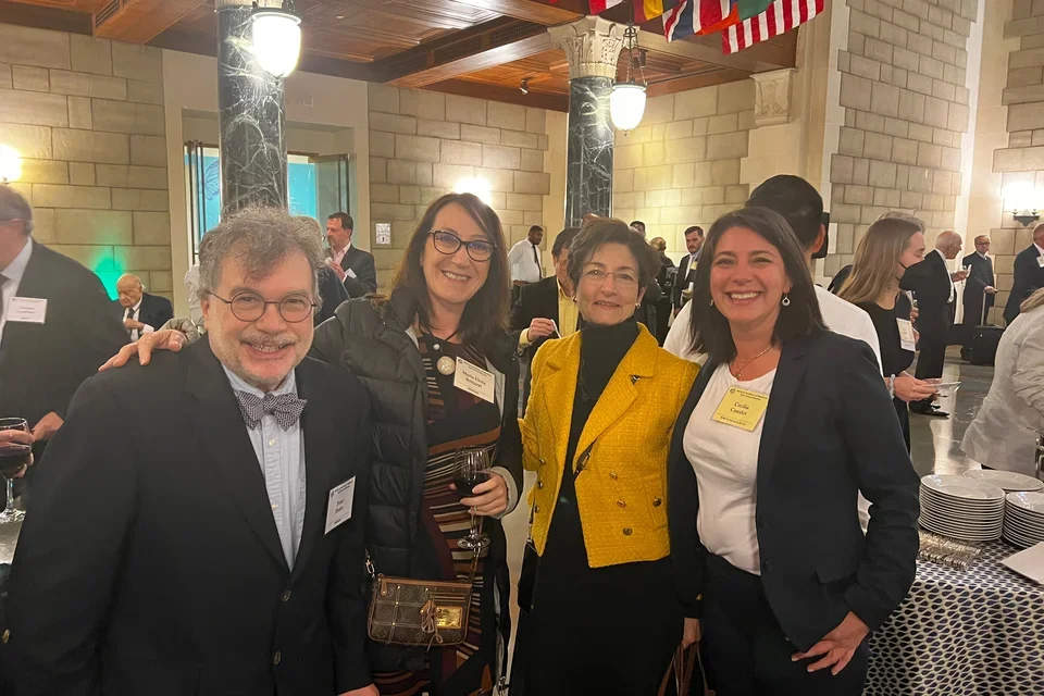 Dr. Canales and colleagues at a social gathering