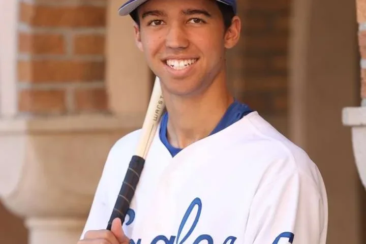Carson Brooks in a baseball uniform.