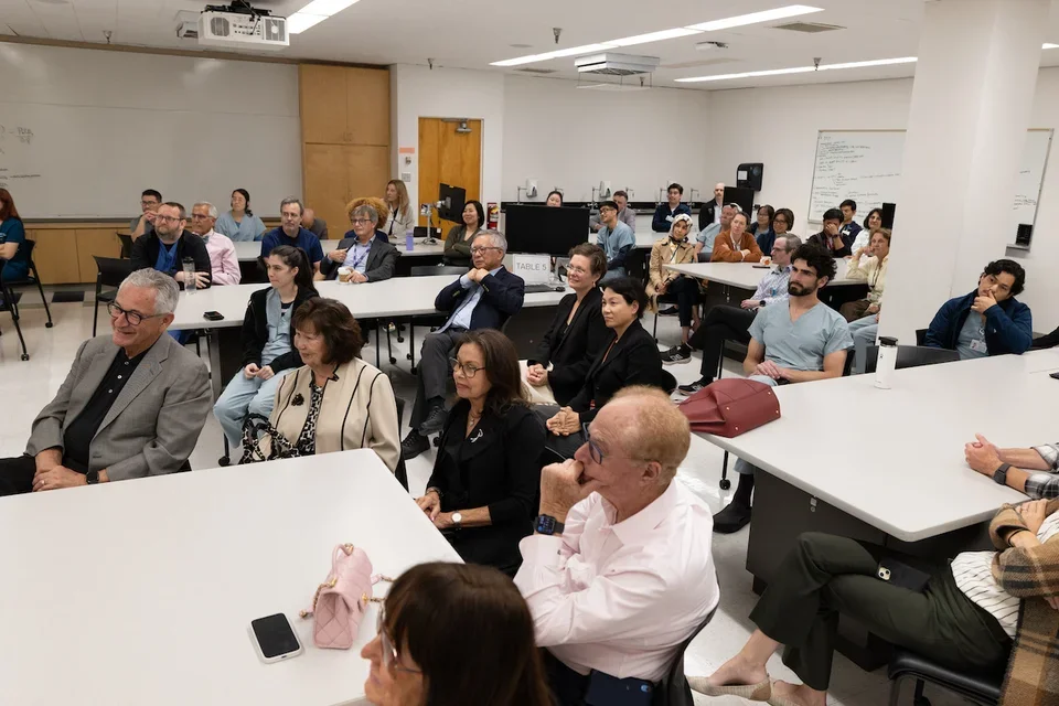 Faculty, residents and special guests came together to recognize Dr. Michael Fishbein’s remarkable heart collection.  