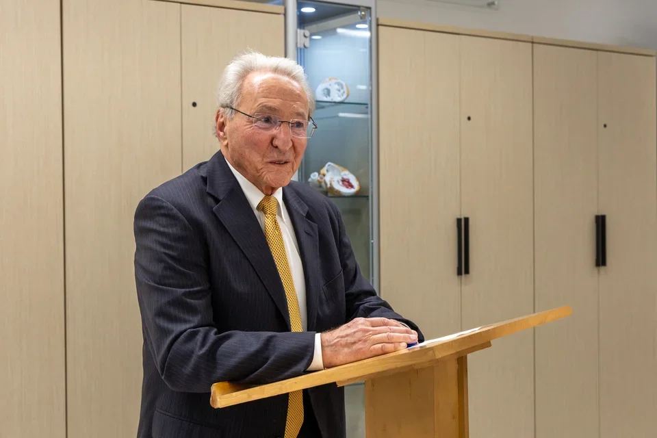 Dr. Michael Fishbein shares remarks at the Heart Collection dedication ceremony on June 8, 2026 