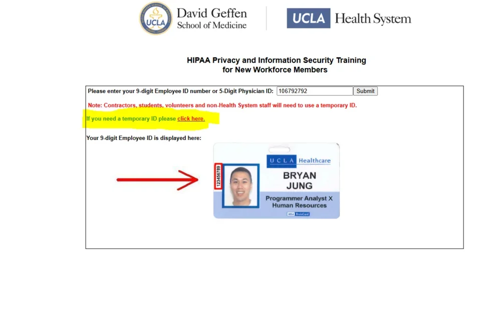 A screenshot to help scholars navigate issues with HIPAA certification