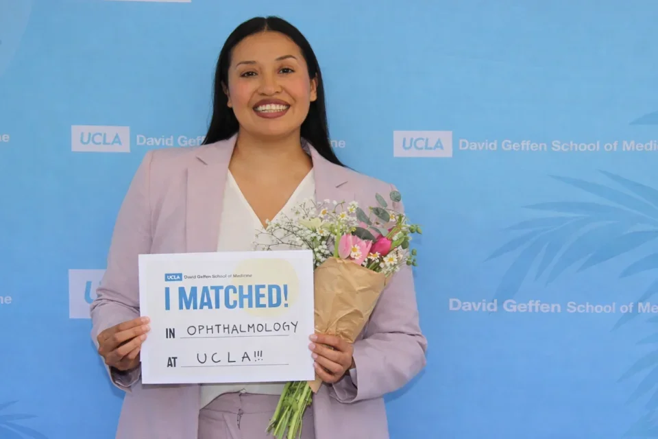DGSOM med student Karla Murillo, posing on Match Day