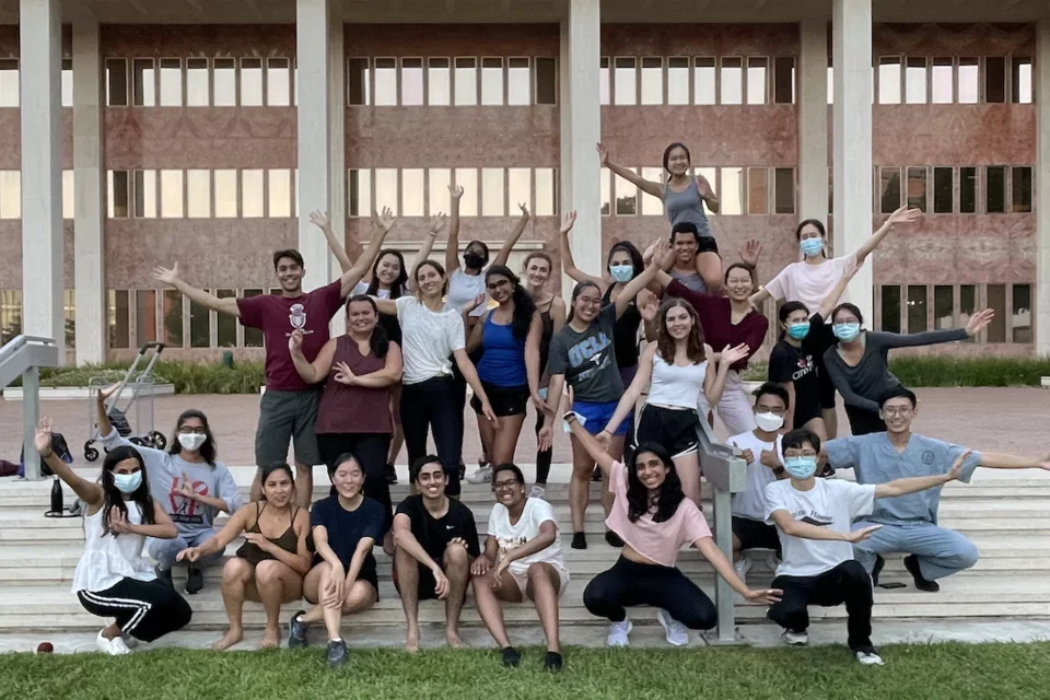 UCLA medical student Kirandeep Kaur, pictured with her dance team, talks about matching into residency. 