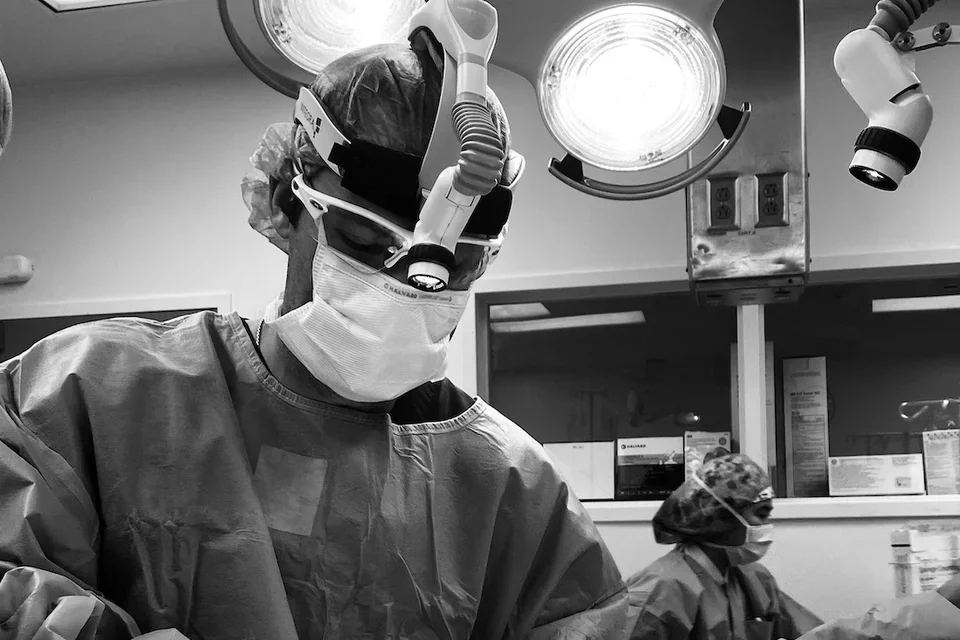 UCLA Surgical Oncologist Dr. Brian Kadera, pictured conducting a procedure in the operating room 