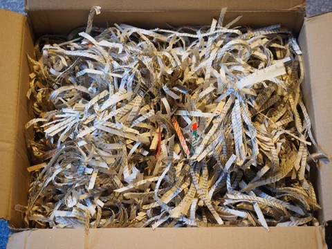 Paper shredded up in a box