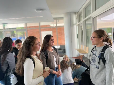 group of community members socializing