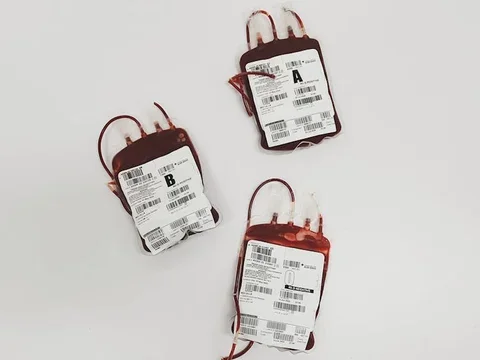 3 blood transfusion bags