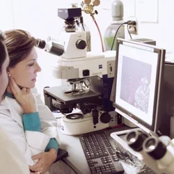 Melissa Spencer, PhD in the lab