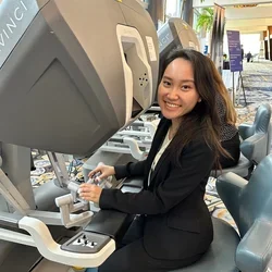 Ayesha Ng, pictured with medical equipment, shares her story of becoming a doctor 